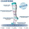 imageCHARMKING 6 PairsCompression Socks for Women ampamp Men Circulation Best Support for Nurses Running AthleticFlight Travel02 BlackWhiteBlackBlueWhiteBlue