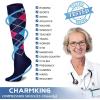 imageCHARMKING 6 PairsCompression Socks for Women ampamp Men Circulation Best Support for Nurses Running AthleticFlight Travel06 RainbowBlackBlackWhiteBlackBlack