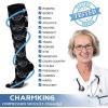 imageCHARMKING 6 PairsCompression Socks for Women ampamp Men Circulation Best Support for Nurses Running AthleticFlight Travel12 BlackBlackBlackBlackBlackBlack