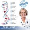 imageCHARMKING 6 PairsCompression Socks for Women ampamp Men Circulation Best Support for Nurses Running AthleticFlight Travel19 BlackOrangeWhiteGreenBluePurple