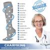 imageCHARMKING 6 PairsCompression Socks for Women ampamp Men Circulation Best Support for Nurses Running AthleticFlight Travel24 BlackBlackGreyGreyGreyWhite
