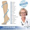 imageCHARMKING 6 PairsCompression Socks for Women ampamp Men Circulation Best Support for Nurses Running AthleticFlight Travel30 BlackBrownWhiteNavyBeigeGrey