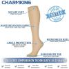 imageCHARMKING 6 PairsCompression Socks for Women ampamp Men Circulation Best Support for Nurses Running AthleticFlight Travel31 BlackBlackWhiteWhiteBeigeBeige