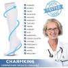imageCHARMKING 6 PairsCompression Socks for Women ampamp Men Circulation Best Support for Nurses Running AthleticFlight Travel35 BlackWhiteCyanGreyPinkNavy