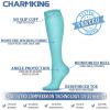 imageCHARMKING 6 PairsCompression Socks for Women ampamp Men Circulation Best Support for Nurses Running AthleticFlight Travel35 BlackWhiteCyanGreyPinkNavy