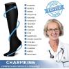 imageCHARMKING Compression Socks for Women ampamp Men Circulation 3 Pairs 1520 mmHg is Best Support for Athletic Running Cycling02 BlackWhiteNude