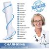 imageCHARMKING Compression Socks for Women ampamp Men Circulation 3 Pairs 1520 mmHg is Best Support for Athletic Running Cycling05 WhiteWhiteWhite