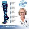 imageCHARMKING Compression Socks for Women ampamp Men Circulation 3 Pairs 1520 mmHg is Best Support for Athletic Running Cycling11 BlackBluePink