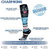 imageCHARMKING Compression Socks for Women ampamp Men Circulation 3 Pairs 1520 mmHg is Best Support for Athletic Running Cycling23 BlackBlackWhite