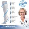 imageCHARMKING Compression Socks for Women ampamp Men Circulation 3 Pairs 1520 mmHg is Best Support for Athletic Running Cycling26 GreyGreyGrey