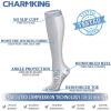 imageCHARMKING Compression Socks for Women ampamp Men Circulation 3 Pairs 1520 mmHg is Best Support for Athletic Running Cycling26 GreyGreyGrey