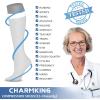 imageCHARMKING Compression Socks for Women ampamp Men Circulation 3 Pairs 1520 mmHg is Best Support for Athletic Running Cycling31 BlackGreyLight Grey