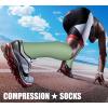 imageCHARMKING Compression Socks for Women ampamp Men Circulation 3 Pairs 1520 mmHg is Best Support for Athletic Running Cycling37 Dark GreenGreenLight Green