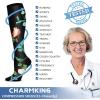 imageCHARMKING Compression Socks for Women ampamp Men Circulation 3 Pairs 1520 mmHg is Best Support for Athletic Running Cycling39 GreenRedBlue