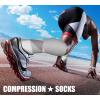 imageCHARMKING Compression Socks for Women ampamp Men Circulation 3 Pairs 1520 mmHg is Best Support for Athletic Running Cycling42 GreenBlueGrey