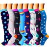 imageCHARMKING Compression Socks for Women ampamp Men Circulation 8 Pairs 1520 mmHg is Best Support for Athletic RunningHiking01 NavyGrayBlackBlueBlack