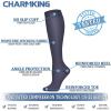 imageCHARMKING Compression Socks for Women ampamp Men Circulation 8 Pairs 1520 mmHg is Best Support for Athletic RunningHiking05 BlackBlackBlackGreyNavy