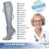 imageCHARMKING Compression Socks for Women ampamp Men Circulation 8 Pairs 1520 mmHg is Best Support for Athletic RunningHiking05 BlackBlackBlackGreyNavy