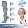 imageCHARMKING Compression Socks for Women ampamp Men Circulation 8 Pairs 1520 mmHg is Best Support for Athletic RunningHiking09 GreyGreyGreyGreyGrey