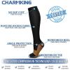 imageCHARMKING Compression Socks for Women ampamp Men Circulation 8 Pairs 1520 mmHg is Best Support for Athletic RunningHiking11 Copper BlackBlackBlackBlackBlack