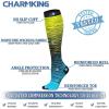 imageCHARMKING Compression Socks for Women ampamp Men Circulation 8 Pairs 1520 mmHg is Best Support for Athletic RunningHiking13 BlackGreyGreyBlueBlue