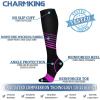 imageCHARMKING Compression Socks for Women ampamp Men Circulation 8 Pairs 1520 mmHg is Best Support for Athletic RunningHiking14 RedYellowBlueWhiteBlue