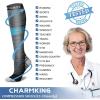 imageCHARMKING Compression Socks for Women ampamp Men Circulation 8 Pairs 1520 mmHg is Best Support for Athletic RunningHiking15 BlueOrangeGrayRedGray