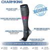 imageCHARMKING Compression Socks for Women ampamp Men Circulation 8 Pairs 1520 mmHg is Best Support for Athletic RunningHiking15 BlueOrangeGrayRedGray