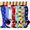 imageCHARMKING Compression Socks for Women ampamp Men Circulation 8 Pairs 1520 mmHg is Best Support for Athletic RunningHiking16 BlueWhiteNavyRedBlue