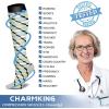 imageCHARMKING Compression Socks for Women ampamp Men Circulation 8 Pairs 1520 mmHg is Best Support for Athletic RunningHiking17 YellowGrayRedRainbowWhite