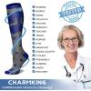 imageCHARMKING Compression Socks for Women ampamp Men Circulation 8 Pairs 1520 mmHg is Best Support for Athletic RunningHiking19 NavyBlackBlackBlackGray