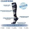 imageCHARMKING Compression Socks for Women ampamp Men Circulation 8 Pairs 1520 mmHg is Best Support for Athletic RunningHiking20 GrayBlackBlackBlackBlack