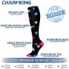 imageCHARMKING Compression Socks for Women ampamp Men Circulation 8 Pairs 1520 mmHg is Best Support for Athletic RunningHiking21 PinkPinkBlackBlackBlack