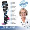 imageCHARMKING Compression Socks for Women ampamp Men Circulation 8 Pairs 1520 mmHg is Best Support for Athletic RunningHiking21 PinkPinkBlackBlackBlack