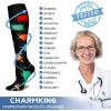imageCHARMKING Compression Socks for Women ampamp Men Circulation 8 Pairs 1520 mmHg is Best Support for Athletic RunningHiking23 BlackBlackRainbowNavyBlack