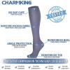 imageCHARMKING Compression Socks for Women ampamp Men Circulation 8 Pairs 1520 mmHg is Best Support for Athletic RunningHiking24 BlackBlackGreyGreyGrey