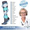 imageCHARMKING Compression Socks for Women ampamp Men Circulation 8 Pairs 1520 mmHg is Best Support for Athletic RunningHiking25 BlackBlackBlackBlueBlue