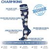 imageCHARMKING Compression Socks for Women ampamp Men Circulation 8 Pairs 1520 mmHg is Best Support for Athletic RunningHiking32 BlackYellowCyanRoseBlue