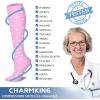 imageCHARMKING Compression Socks for Women ampamp Men Circulation 8 Pairs 1520 mmHg is Best Support for Athletic RunningHiking48 PinkPinkPinkPinkPink