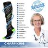 imageCHARMKING Compression Socks for Women ampamp Men Circulation 8 Pairs 1520 mmHg is Best Support for Athletic RunningHikingOrangeRedGreenWhiteBlue