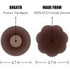 imageCHARMKING Pasties Nipple Covers 4 Pairs for Women Reusable Adhesive Silicone Nipple Covers No ShowEspresso