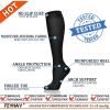 imageFEYHAY Copper Compression Socks 8 Pairs 1520 mmHg Circulation is Best Athletic ampamp Daily for Men ampamp Women Running Climbing04 BlackBlackBlack