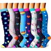 imageCHARMKING Compression Socks for Women ampamp Men Circulation 8 Pairs 1520 mmHg is Best Support for Athletic RunningHiking01 NavyGrayBlackBlueBlack