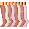 imageCHARMKING Compression Socks for Women ampamp Men Circulation 8 Pairs 1520 mmHg is Best Support for Athletic RunningHiking09 BeigePinkPinkPinkPink