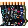 imageFEYHAY Copper Compression Socks 8 Pairs 1520 mmHg Circulation is Best Athletic ampamp Daily for Men ampamp Women Running Climbing08 Colour Mixture