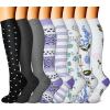 imageFEYHAY Copper Compression Socks 8 Pairs 1520 mmHg Circulation is Best Athletic ampamp Daily for Men ampamp Women Running Climbing10 Colour Mixture