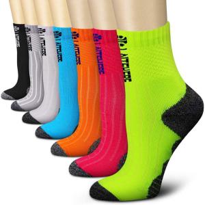 imageCHARMKING Compression Socks for Women ampamp Men Circulation 1520 mmHg is Best for Athletic Running Cycling Nurse Daily Wear12 WhiteOrange