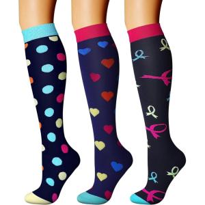 imageCHARMKING Compression Socks for Women ampamp Men Circulation 3 Pairs 1520 mmHg is Best Support for Athletic Running Cycling11 BlackBluePink
