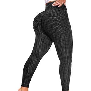 imageCHARMKING TIK Tok Leggings for Women High Waist Butt Lifting Yoga Pants Tummy Control Slimming Booty Leggings Black Large