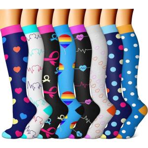 imageFEYHAY Copper Compression Socks 8 Pairs 1520 mmHg Circulation is Best Athletic ampamp Daily for Men ampamp Women Running Climbing05 navyGrayBlack